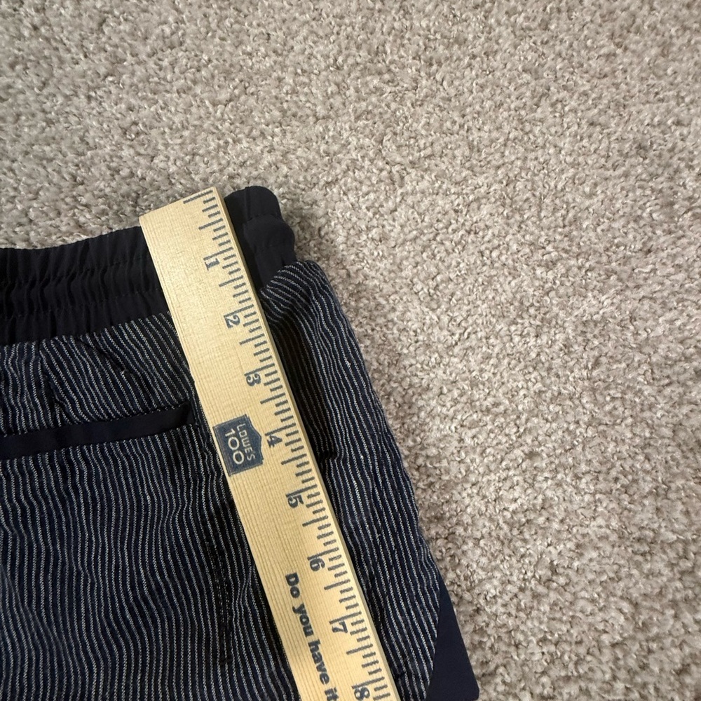 Athleta Navy White Double Layer Fall Pinstripe Dr… - image 4